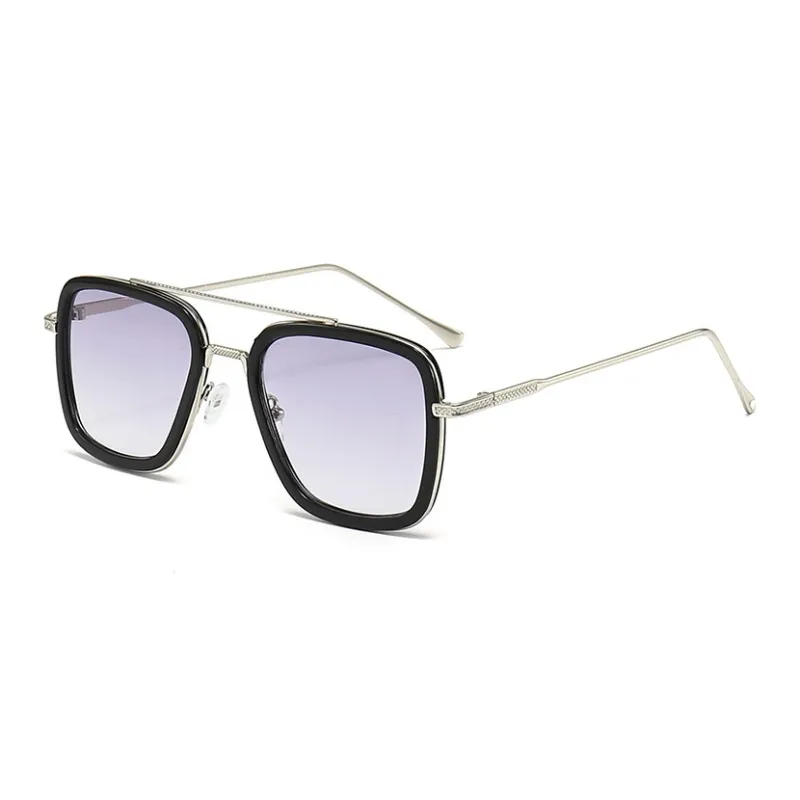 JEANSWEST Plastic Metal Square Sunglasses Unisex-3
