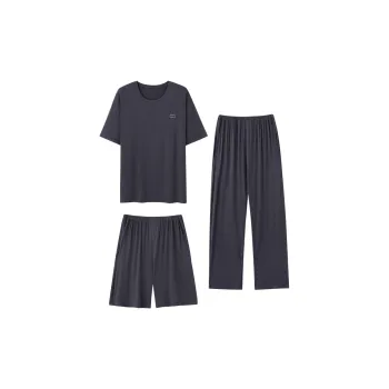 PLANDOO Pajama Set Men's Dark Gray