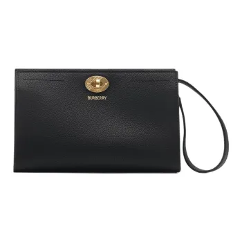 Burberry Calfskin Clutch Women's Black