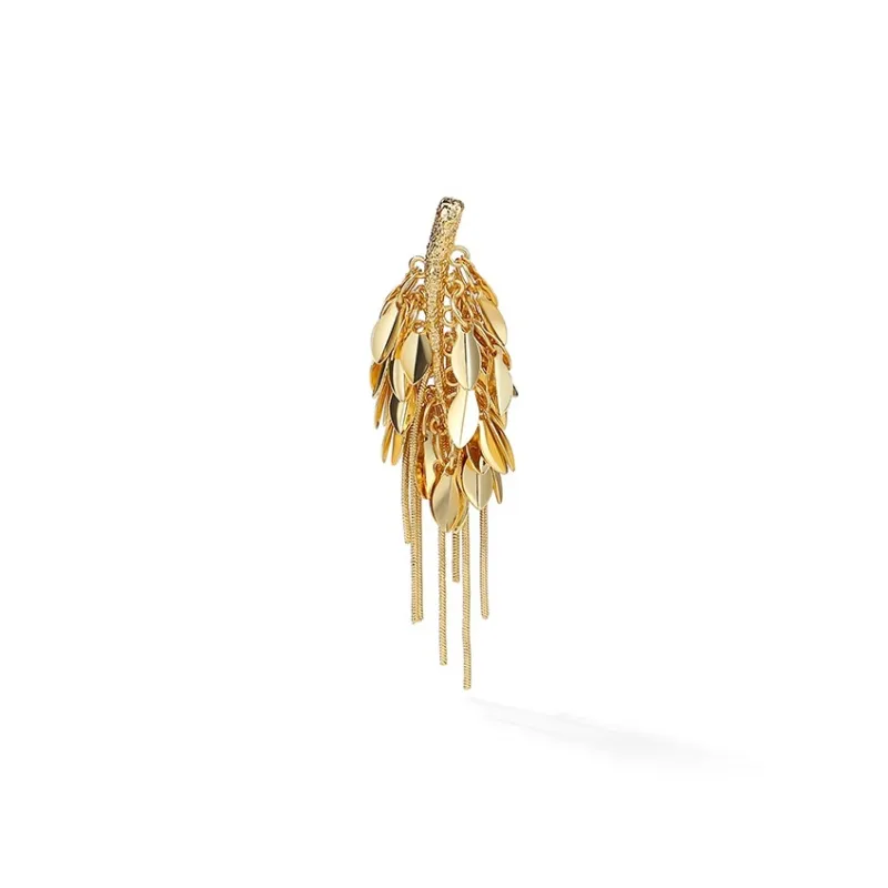 OOAK Golden Moments Clip On Earrings Women's-0