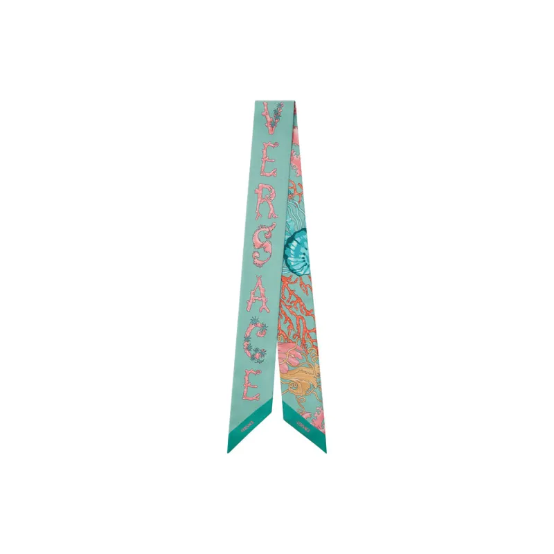 VERSACE Underwater Barocco print Silk Scarf-0