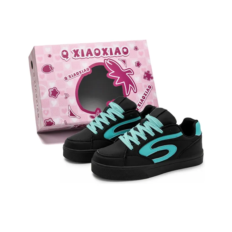Circle Small Slip Resistant, Abrasion Resistant, Lightweight, Height Increasing Low Top Skateboard Shoes Unisex-10