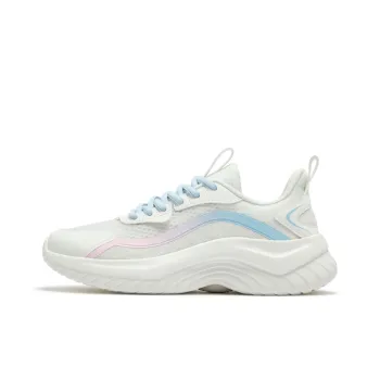 361° Cushioning, Breathable, Lightweight Low Top Casual Running Shoes Women's Feather White Glacier Blue