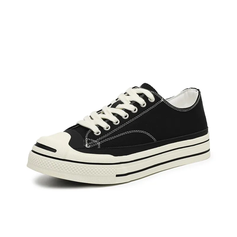 15 MINS Anti Slip Wear Resistant Low Top Skateboard Shoes Men's Black-1