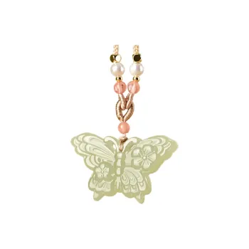 KUNYUYAO Butterfly Pendant In Lamb Fat Yellow Jade White Jade Women's