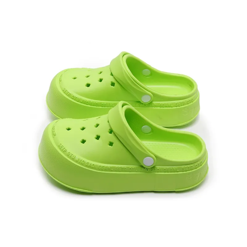 XGGC Summer Eva Closed Toe Mules Platform Height Increasing Squashy And Bouncy Feeling Slippers Soft Sole Casual Clogs-17
