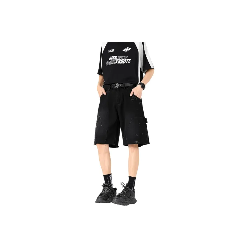 BENGEN Denim Shorts Unisex-4