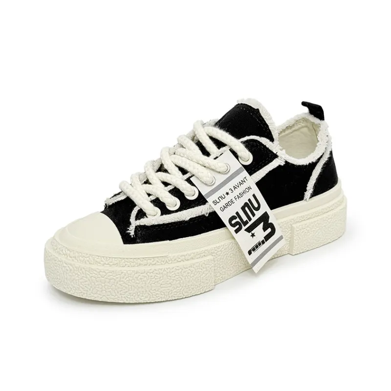 SLNU 3 Canvas Shoes Wear resistant And Lightweight Low Top Skateboard Shoes Unisex-1