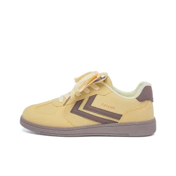 Dafu Leaps Forward Anti Slip Wear Resistant Low Top Skateboard Shoes Women's Yellow