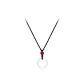 Auspicious Clouds Peaceful Buckle Necklace (Red Bead)