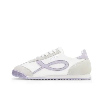 GLO BULL Slip Resistant, Breathable, Lightweight Low Top Casual Shoes Women's White Purple