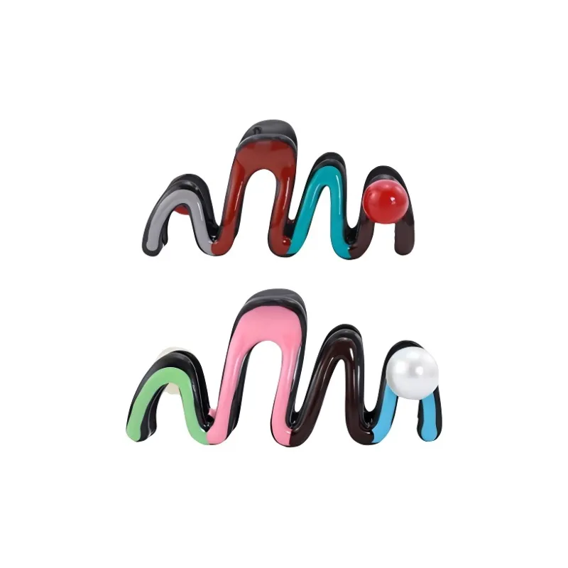 Danqin Acrylic Hair Clips Women's-4