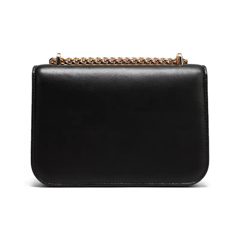 COOGI Cowhide Leather Material Small Square Bag Shoulder Bag Women's Ecru/Brown/Black-14