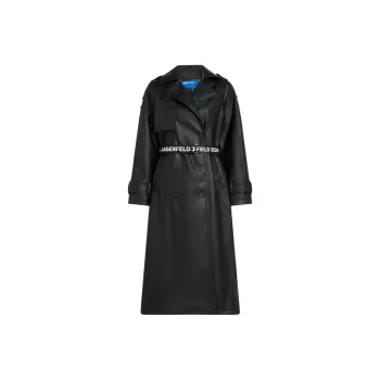 KARL LAGERFELD / Karl Lagerfeld Jeans Faux leather Trench Coat
