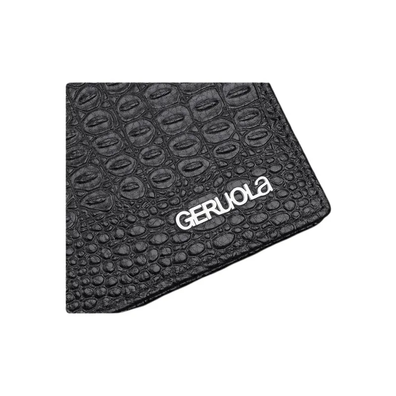 Gorora Top Grain Cow Leather Wallet Regular Men's Black-4