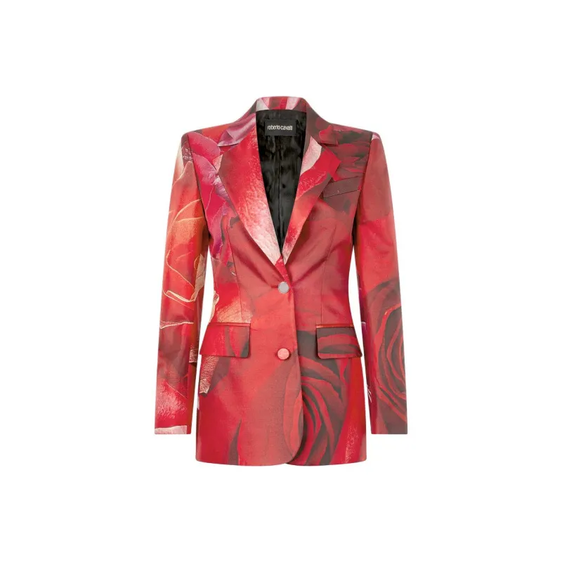 Roberto Cavalli Garden Rose print Blazer-0