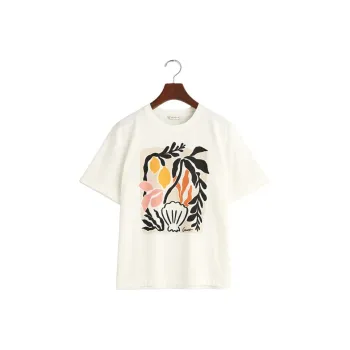 GANT T Shirts Women's 113 Eggshell White