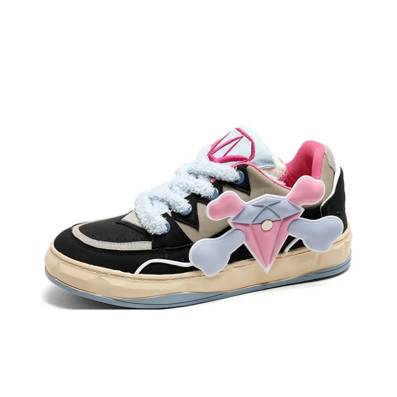 OUBT Niche Couple Trendy Shoes Breathable And Slip Resistant Low Top Skateboard Shoes Unisex-4