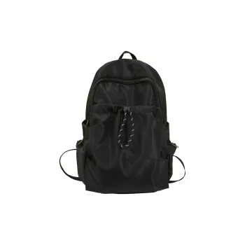 Meow In The Grass Nylon Backpack Unisex Black/Ecru/Yellow