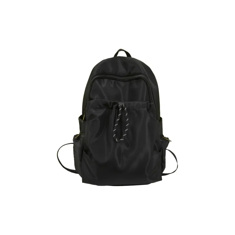 Meow In The Grass Nylon Backpack Unisex Black/Ecru/Yellow-0