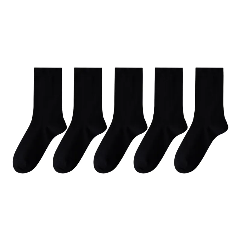 MIANWUQI Mid Calf Socks Women's 5 Pack-8