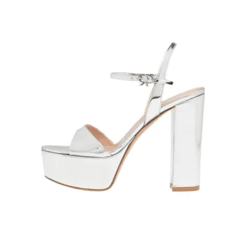GIANVITO ROSSI Marlena One Strap Sandals 8.5cm Women's Silver