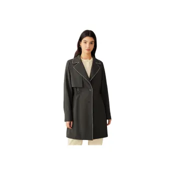 Yiner Trench Coat Women's Dark Gray