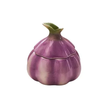 JIANYUJIAFANG Garlic Ceramic Ashtray With Lid, Dustproof, Creative, Cute, Quirky, Living Room, Bedroom