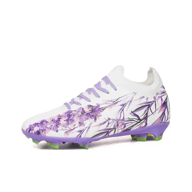 Sportful Soccer Shoes Men Low Top White Blue Long Studs/White Purple Long Studs-4