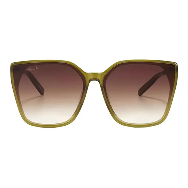 SHAWN LEE Plate Frame Irregular Shape Sunglasses Unisex Multicolor-1