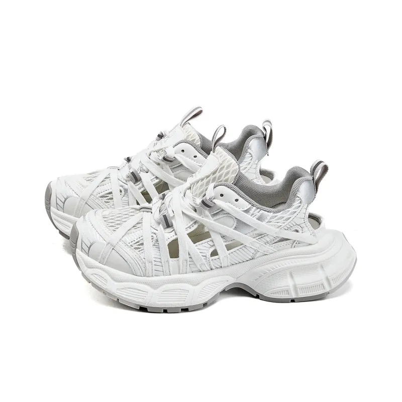 La Chapelle Abrasion Resistant Low Top Chunky Sneakers Women's Gray-2