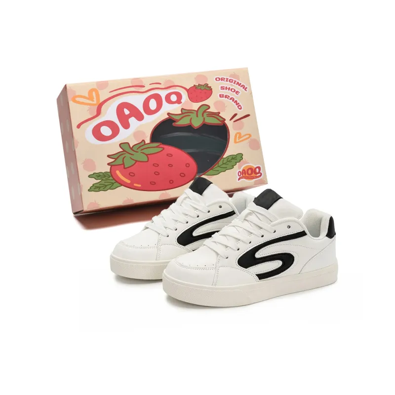 OAOQ Slip Resistant Cushioning Abrasion Resistant Lightweight Breathable Low Top Skateboard Shoes Unisex-23
