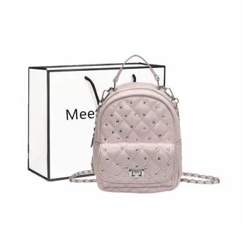 Fitchell PU Backpack Regular Women's Pink/Yellow/White/Black