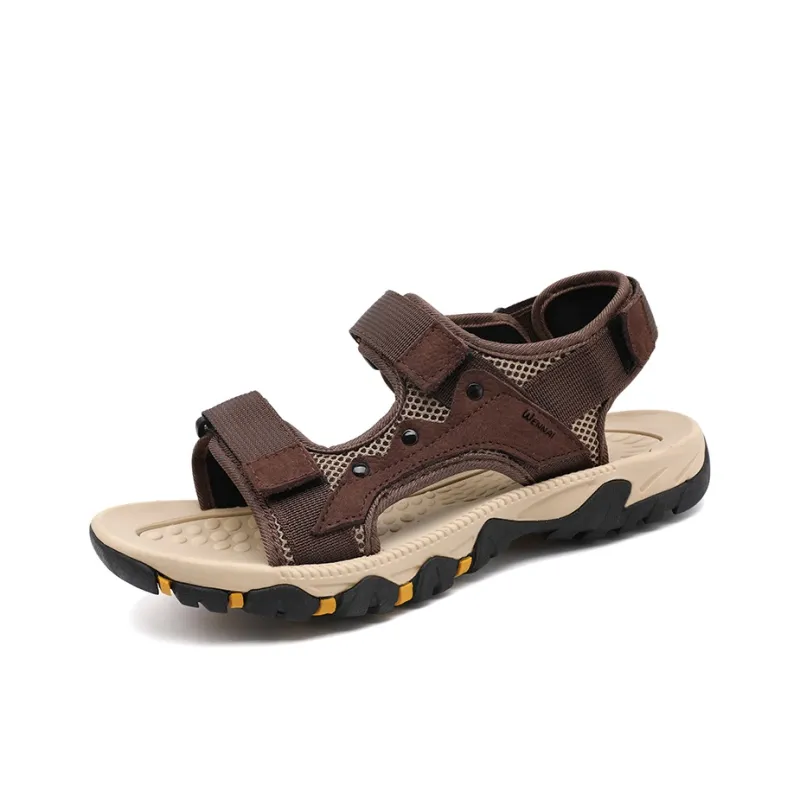Wen Nai Beach Sandals Men's Brown-1
