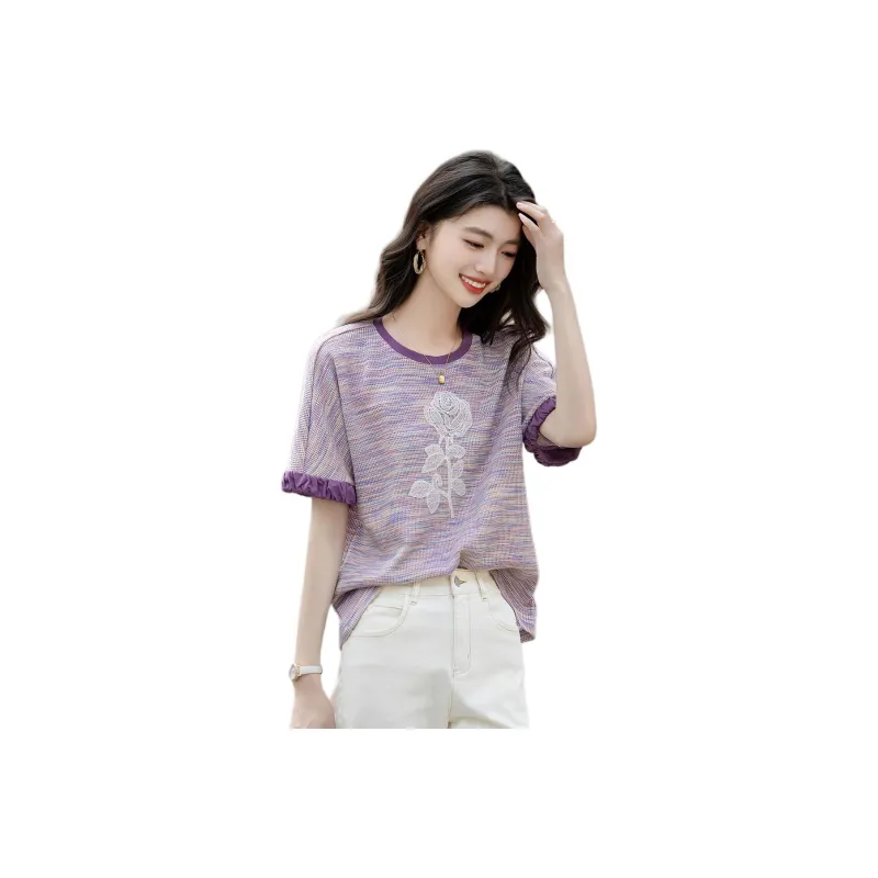 Dme Shirts Women's Gray Purple-0