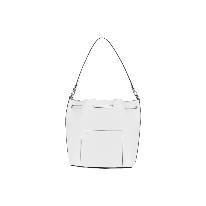 MICHAEL KORS Eden Leather Handbag, Bucket Bag, Shoulder Bag, Crossbody Bag Women's White-2