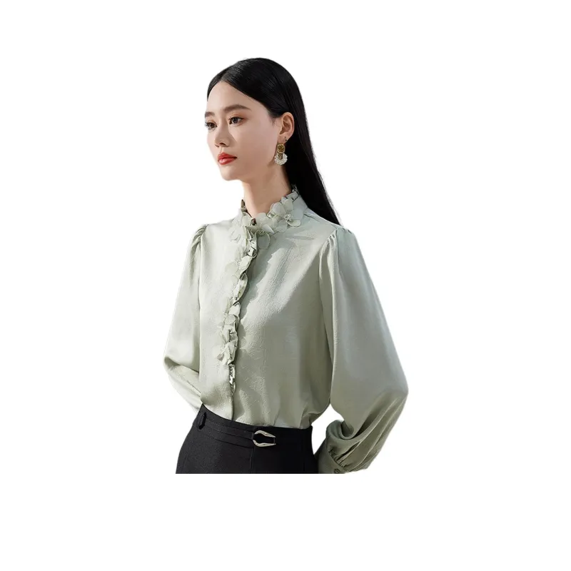 Hang Yi Court Shirts Women's Light Green-0