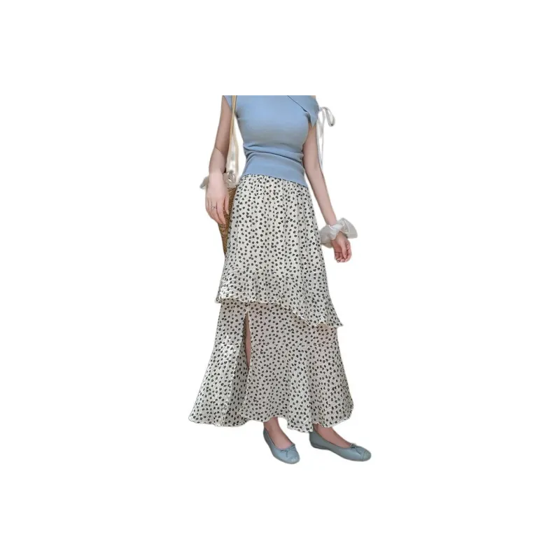 Garbege Casual Long Skirt Women's-0