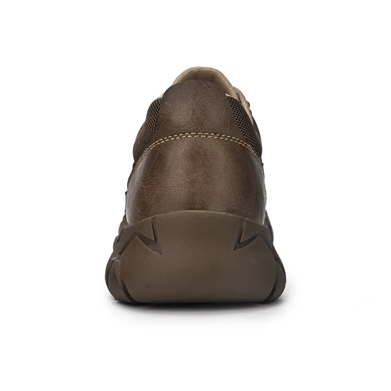 AIPSEN Abrasion Resistant Slip Resistant Low Top Casual Shoes Men's Khaki-3