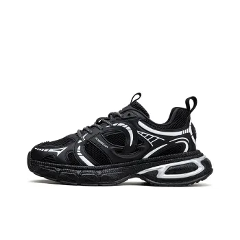 HOBIBEAR Anti Slip Wear Resistant Low Top Hiking Shoes Unisex Black White