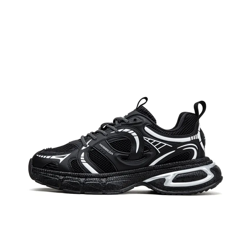 HOBIBEAR Anti Slip Wear Resistant Low Top Hiking Shoes Unisex Black White-0