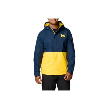 Columbia Jacket Men's Collegiate Marine Blue Yellow