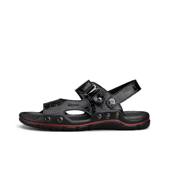 Wen Nai One Strap Sandals Men's Black