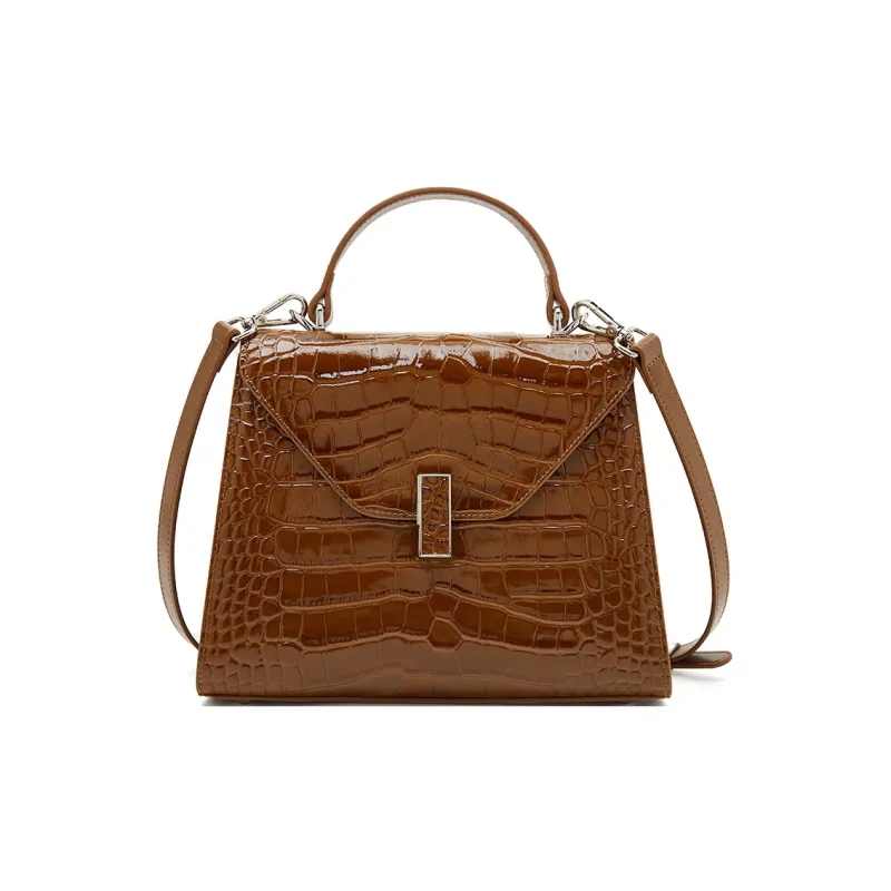 Old Man's Head Top Grain Cow Leather Crossbody Handbag Women's Multicolor-8