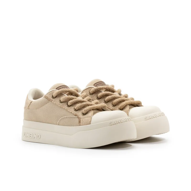 SANBAI STUDIO Height Increasing Wear-Resistant Slip-Resistant Low-Top Canvas Shoes Unisex-17