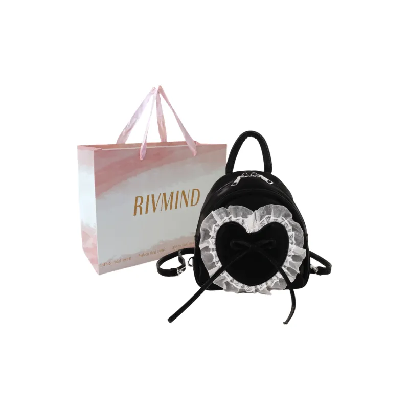 RIVMIND PU Backpack Women's Pink/Blue/Black-10
