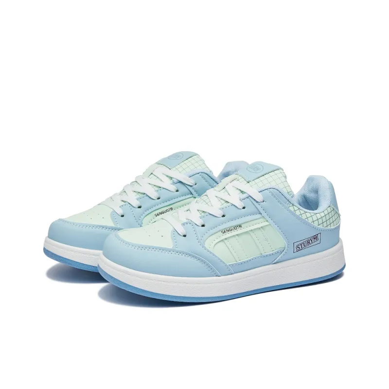MEXICAN Low Top Skateboard Shoes Women's Lake Blue-2