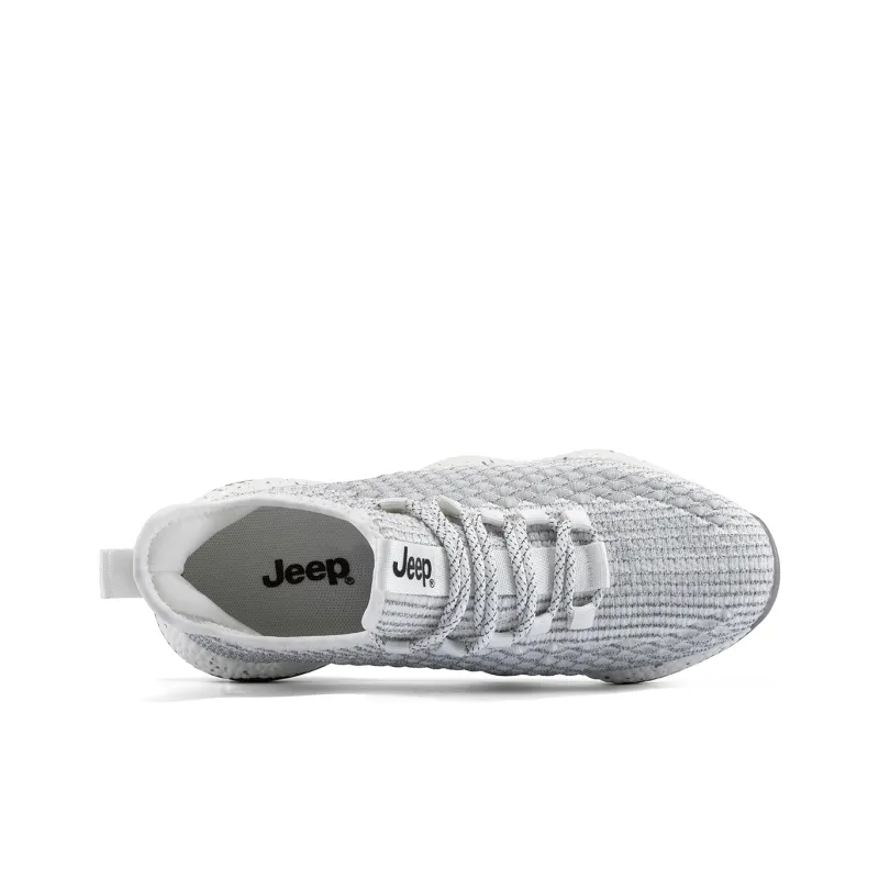 Jeep Cushioning Waterproof And Breathable Coverage Lightweight Reflective Rebound Low Top Running Shoes Men's Ice Black-9