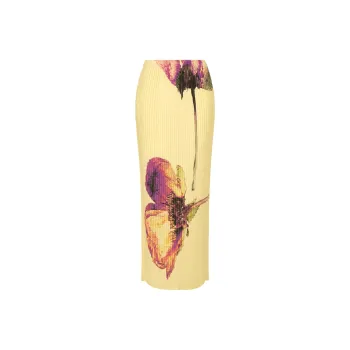 ISSEY MIYAKE Casual Long Skirt Women's Yellow