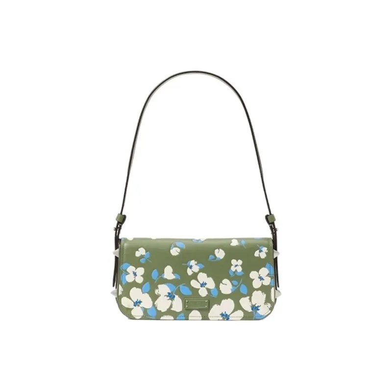 Kate Spade Cow Leather Shoulder Bag Trumpets Women's Green-0